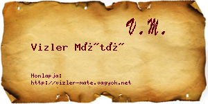 Vizler Máté névjegykártya
