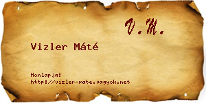 Vizler Máté névjegykártya